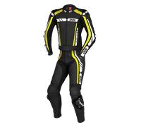 IXS Sport RS-800 1.0 Two Piece Motorcycle Leather Suit, black-white-yellow, size 98
