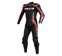 IXS Sport RS-800 1.0 One Piece Motorcycle Leather Suit, black-white-red, size 60 for Men