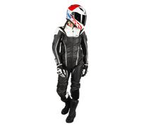 iXS Sport LD RS-1000 Women’s 2PC Leather Suit Black-White-Silver 36 (XS)