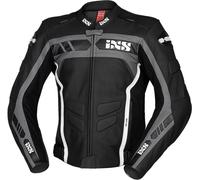IXS Sport RS-600 1.0 Motorcycle Leather Jacket, black/grey/white, size Short 275