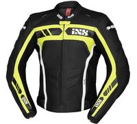 IXS Sport RS-600 1.0 Motorcycle Leather Jacket, black/yellow, size 48
