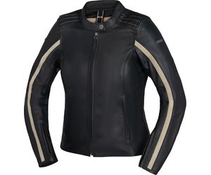 IXS Stripe Ladies Motorcycle Leather Jacket, black, size 44 for Women