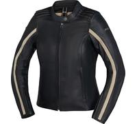 IXS Stripe Ladies Motorcycle Leather Jacket, black, size 46 for Women