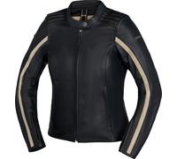 IXS Stripe, leather jacket women 42 Black/Beige