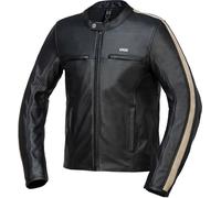 IXS Stripe Motorcycle Leather Jacket, black, size 62 for Men