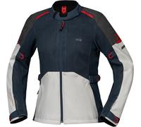 IXS Tourster-BigAir 1.0, textile jacket women XL Light Grey/Dark Blue/Red