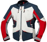 IXS Tourster-STX 1.0, textile jacket waterproof L Light Grey/Dark Blue/Red