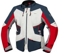 IXS Tourster-STX 1.0, textile jacket waterproof L Light Grey/Dunkelbau/Red
