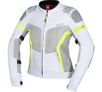 IXS Trigonis-Air Ladies Motorcycle Textile Jacket, grey-yellow, size L for Women