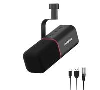 IXTECH Cardioid Dynamic Microphone with Mic Cover, Vocal USB XLR Microphone for Podcasting, Streaming, Recording, Gaming and Voice-Over (Black)