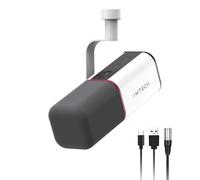 IXTECH Cardioid Dynamic Vocal Microphone USB/XLR for Podcasting & Streaming (White)