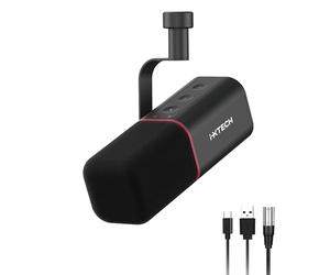 IXTECH Cardioid Dynamic Microphone with Mic Cover, Vocal USB XLR Microphone for Podcasting, Streaming, Recording, Gaming and Voice-Over (Black)