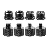 IXTECH Mic Stand Adapter Set 8 pieces Metal Microphone Stand Screw Thread Adapter 5/8 Female to 3/8 Male 3/8 Female to 5/8 Male 5/8 Female to 1/4 Male 1/4 Female to 5/8 Male Tripod Adapter