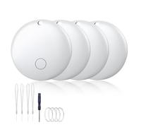 iXTRA Tracker Tag Bluetooth Air Tracker 4 Pack, Smart Tag Item Finders Works with Apple Find My App (iOS 14.6 Above), Waterproof Keys Finder & Item Locator Worldwide Tracking for Bag,Luggage,Pet White