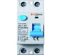IXTRIMA Residual Current Circuit Breaker 2P 16A 300mA 220V-6KA 300mA for DIN Rail - 2 DIN Modules - Circuit Protection and System Safety