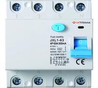IXTRIMA Residual Current Circuit Breaker 4P 63A 300mA 380V-6KA 300mA for DIN Rail - 4 DIN Modules - Circuit Protection and System Safety