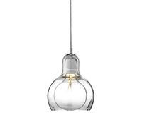 IXWQ Traditional Modern Mini Glass Pendant Light - Kitchen Island Ceiling Hanging Lighting Fitting for Home Shop - E27 Socket, Diameter 11CM Fixtures (Color : Transparent)