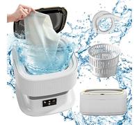 IXYHKB Portable Washing Machine, 11L Folding Washing Machine, 3 Modes Mini Washing Machine Foldable, Mini Washer with Drain Basket for Baby Clothes, Underwear, Socks, Light Clothes, Camping, Travel