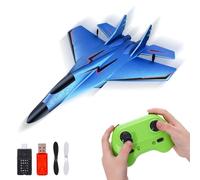 IXYHKB RC Airplane, 2 Channel RC Plane Ready to Fly, 2.4GHz Remote Control Airplane, RC Planes with LED Light, Remote Control Wireless airplane Toy for Beginners Adult (Blue)