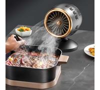 IXZCKD Portable Extractor Hood with Adjustable Bracket 360° Swivel Powerful Suction Mobile Extractor Hood Low Noise Operation for Home Kitchen