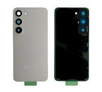 iYAiYO Rear Glass Cover with Camera Lens for Samsung S23 SM-S911B SM-S911U Replacement Housing Part Battery Cover Rear with Pre-Installed Adhesive (White)