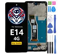 iYAiYO Screen Replacement LCD Display for Motorola Moto E14 Original with Frame Touch Screen Digitizar Assembly with Repair Tools Kit