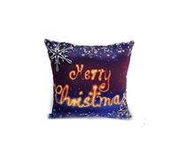 Iyan Soft Furnishing Cushion Cover Merry Christmas Design - XMAS Festive - Car Floor Sofa Bed Chair Home Decor Pillow Cover - Decorative Square 40 X 40 cm - With Filler Pad Insert Cusion