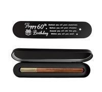 iyaone 60th Birthday Gift for 1966 Born, Engraved Wooden Gel Pen, Unique 60th Birthday Gifts for Women and Men