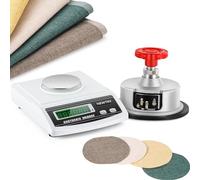 IYARNOVA 600g/0.01g Fabric GSM Precision Electronic Balance Digital Analytic Scale with a Adjustable Disk Sampler Cloth Cutter 100cm2 of 0-2mm, for Fabrics, Paper (600g/0.01g+ Sampler)