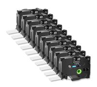 IYBYNYHN 10Pcs 18 24 36mm Stbbles Ruban Compatible With STe 141 151 161 Noir Sur Étiquette Transparente Compatible With PT P900W Étiquette Prquinze(10PK 36mm)