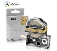 IYBYNYHN 12mm Satin Ribbon Tape Compatible With SFR12SK SFR12PK SFR12RZ SFR12ZK SFR12GZ SFR12KZ LW 300 LW 400 700 Gifts Packing(Black on Gold)