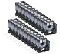 IYBYNYHN 3 5 8 10 Pack A18483 Label Tape Anti Smudge Industrial Strength Compatible With 18482 Polyester Ribbon Permanent Black On White(20PK Black on White)