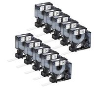 IYBYNYHN 3 5 8 10 Pack A18483 Label Tape Anti Smudge Industrial Strength Compatible With 18482 Polyester Ribbon Permanent Black On White(10PK Black on White)