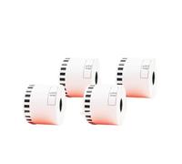 IYBYNYHN 4 Rolls Yellow DK-44605 Label Continuous Compatible With QL-570 QL-580 QL-700 QL-710 QL-720NW Thermal Printer DK-4605 DK44605(4 Red Labels)