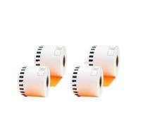 IYBYNYHN 4 Rolls Yellow DK-44605 Label Continuous Compatible With QL-570 QL-580 QL-700 QL-710 QL-720NW Thermal Printer DK-4605 DK44605(4 Orange Labels)