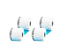 IYBYNYHN 4 Rolls Yellow DK-44605 Label Continuous Compatible With QL-570 QL-580 QL-700 QL-710 QL-720NW Thermal Printer DK-4605 DK44605(4 Blue Labels)