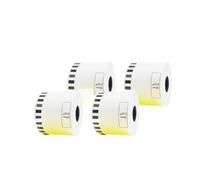 IYBYNYHN 4 Rolls Yellow DK-44605 Label Continuous Compatible With QL-570 QL-580 QL-700 QL-710 QL-720NW Thermal Printer DK-4605 DK44605(4 Yellow Labels)