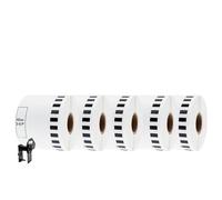IYBYNYHN 5 Rolls Compatible DK-22205 Label 62mm X 30.48 Meter Continuous For Thermal Printer QL-700 QL-800 White Paper DK-2205(5Labels and 1 holder)