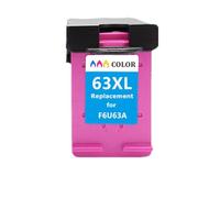 IYBYNYHN Compatible 63XL Ink Cartridge Replacement For 63 XL Works With Deskjet 1110 1111 1112 2130 2131 2132 Printers Re-Manufactured(1Pack Color)