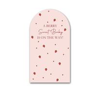 Iydamc A Berry Sweet Baby is on The Way Theme Arched Backdrop Covers Pink Stretchy Arch Stand Cover for Baby Shower Girls Birthday Party Decoration Props (No Stand!)