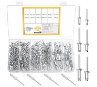 IYEREER 280 Pcs Aluminum Blind Rivet Assortment, Large Flange Pop Rivets