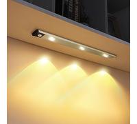 IYF Motion Sensor Lights Indoor, 40cm Under Cabinet Lights for Kitchen, Cupboard, Counter, Wardrobe, Room, Stick on Lights, USB Charging, Large Capacity, Color and Brightness Changing(1 Pack)