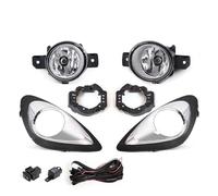IYHJFFG Car Front Fog Lights For Nissan For March For Micra 2013-2016 Car Fog Lamp Hatchback Chrome Cover With Wire Halogen Bulb Headlight 12V