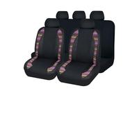 IYHJFFG Car Seat Covers Universal Breathable Mesh And Colorful Linen Stitched Polyester Fabric Car Seat Covers Set Seat Cushion Protector(AD9132-Set)