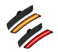 IYHJFFG Dynamic Side Indicator For Chevy For Camaro 2016-2023 Amber/Red LED Car Front Rear Bumper Si Marker Indicator Lights Turn Signal Lights Parking Lights(4pcs Smoked Lens)