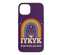 IYKYK If You Know You Know Retro Rainbow Humor Case for iPhone 13
