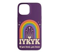 IYKYK If You Know You Know Retro Rainbow Humor Case for iPhone 15