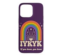 IYKYK If You Know You Know Retro Rainbow Humor Case for iPhone 15 Pro Max