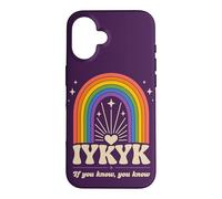 IYKYK If You Know You Know Retro Rainbow Humor Case for iPhone 16