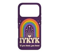 IYKYK If You Know You Know Retro Rainbow Humor Case for iPhone 17 Pro
